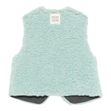 DOU DOU gilet tinta unita con applicazioni Verde acqua per Bambina DV2A42 VERDE ACQUA DOU DOU 