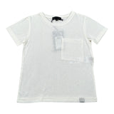 Please T-Shirt tinta unita con Taschino Panna per Bambino MBB9030B72X PANNA PLEASE 