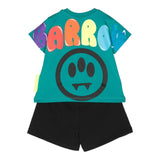 Barrow Kids Completo 2 Pezzi T-Shirt-Bermuda Bicolore Verde/Nero Per Neonato
