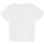 Liu Jo T-Shirt Girocollo Tinta Unita con Brillantini per Bambina GA5119X BIANCO LIU JO 