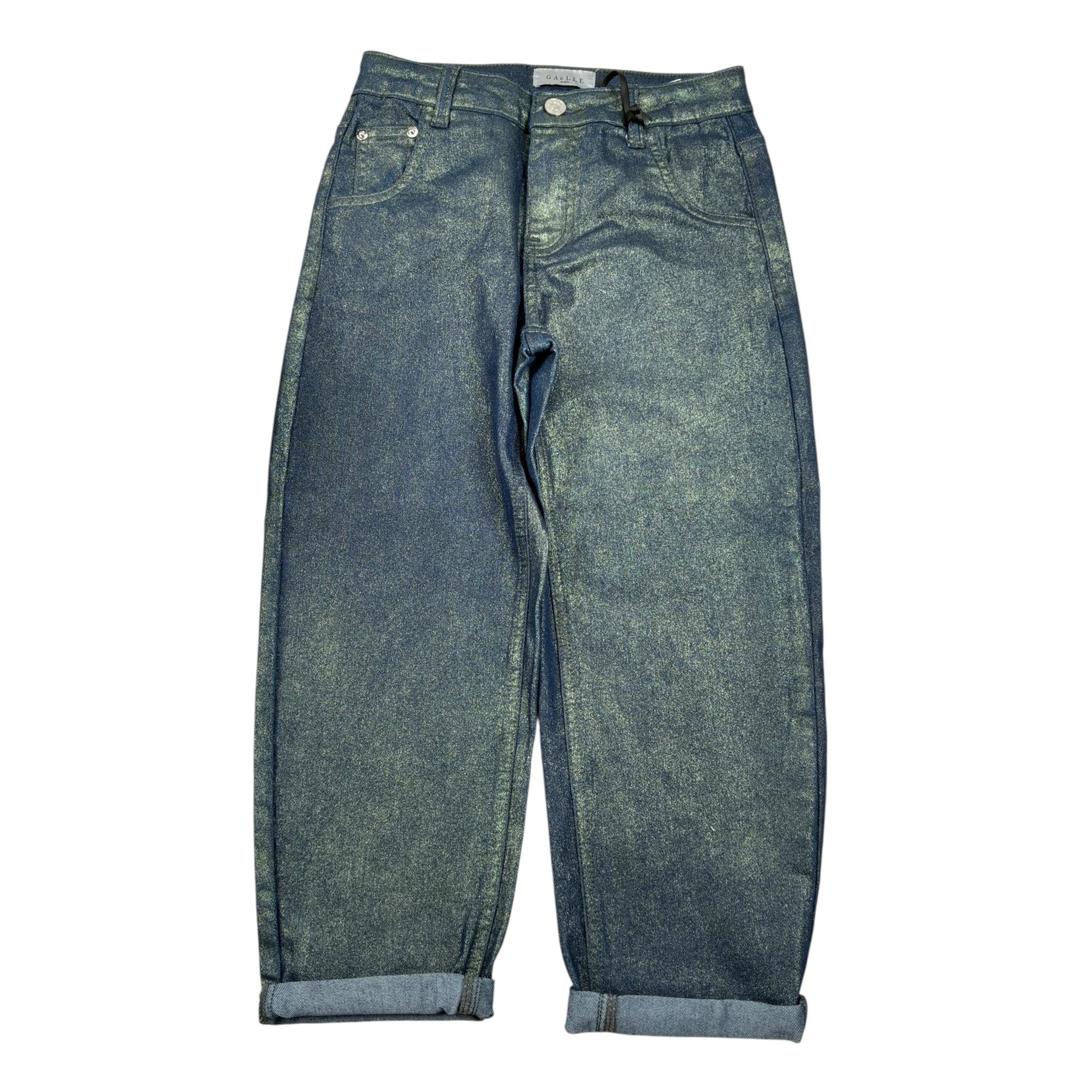 Gaelle Jeans tinta unita con Girovita Regolabile Blu per Bambina 2745PD00489 BLU GAELLE 