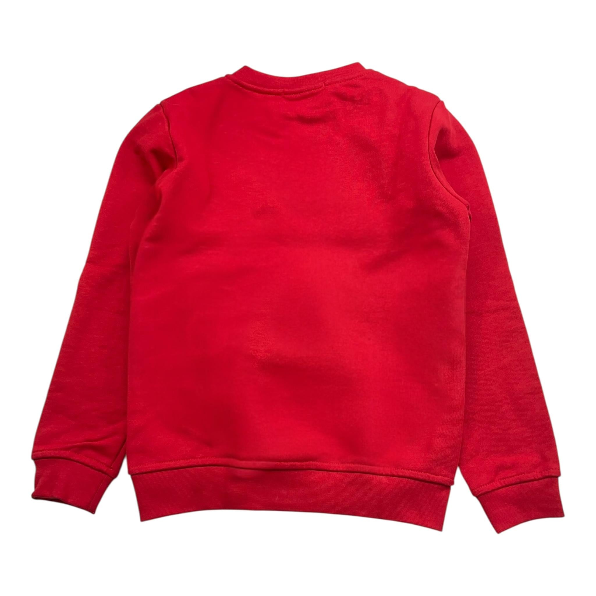 MOUSSE felpa tinta unita girocollo con stampa Rosso per Bambino KFG371R ROSSO MOUSSE 