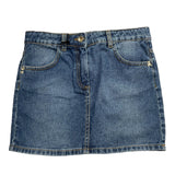 Patrizia Pepe Gonna In Denim Tinta Unita con Girovita Regolabile per Bambina 7G0135 BLU PATRIZIA PEPE 