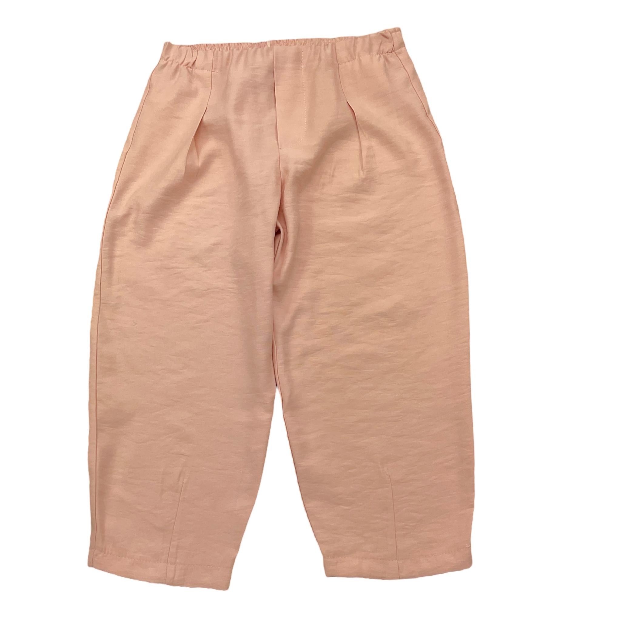 Please Pantalone Tinta Unita con Elastico In Vita per Neonata PE02270G73 ROSA PLEASE 