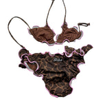 Saint Barth Costume 2 Pezzi Slip-Triangolo per Bambina CRIS009 MARRONE SAINT BARTH 