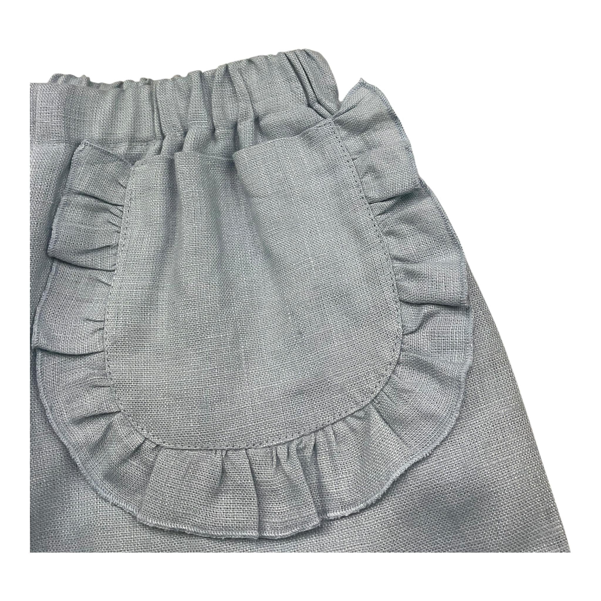 La Stupenderia Short Tinta Unita con Elastico In Vita per Bambina TJBR74 AZZURRO LA STUPENDERIA 