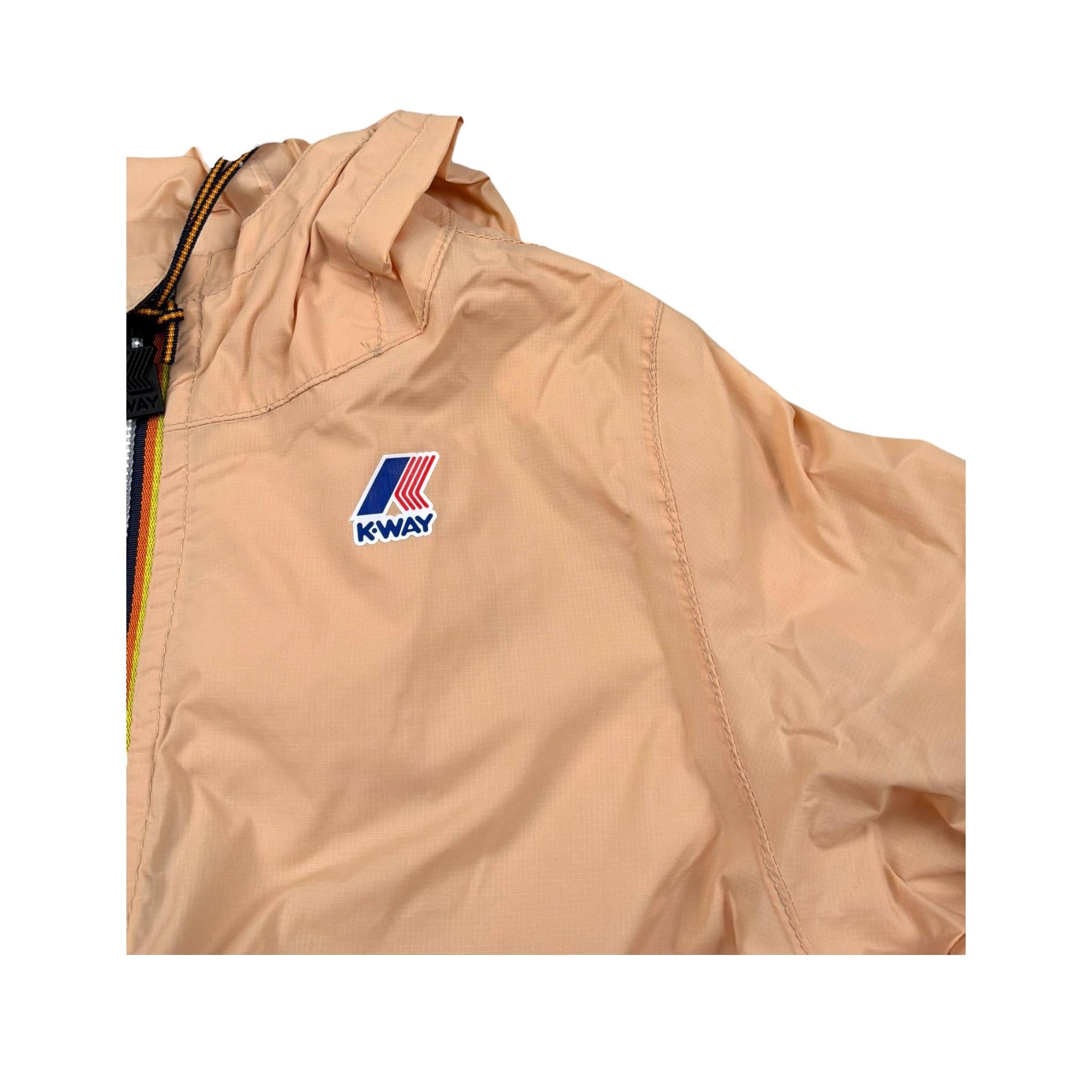 K-Way Giubbino Tinta Unita con Cappuccio per Bambina K61336W PESCA K-WAY 