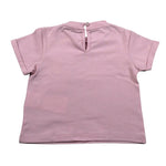 M+E' T-Shirt Girocollo tinta unita con Stampa Rosa per Bambina UE1405J ROSA M+E' 