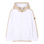 Boss Felpa con Zip E Cappuccio Bicolore per Bambino J51965 BIANCO/BEIGE BOSS 