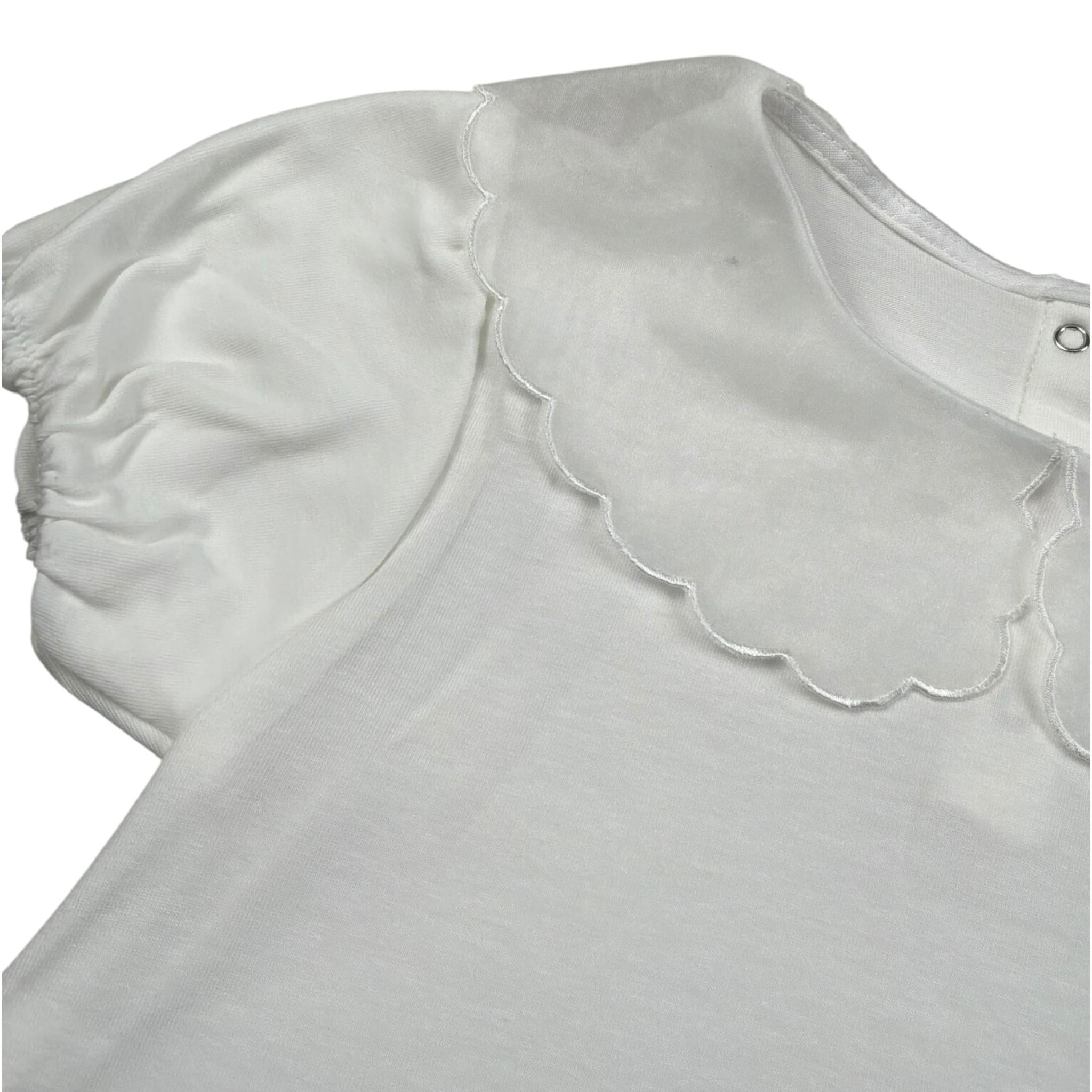 M+E' T-Shirt Tinta Unita con Colletto per Neonata UE1773NXX BIANCO M+E' 