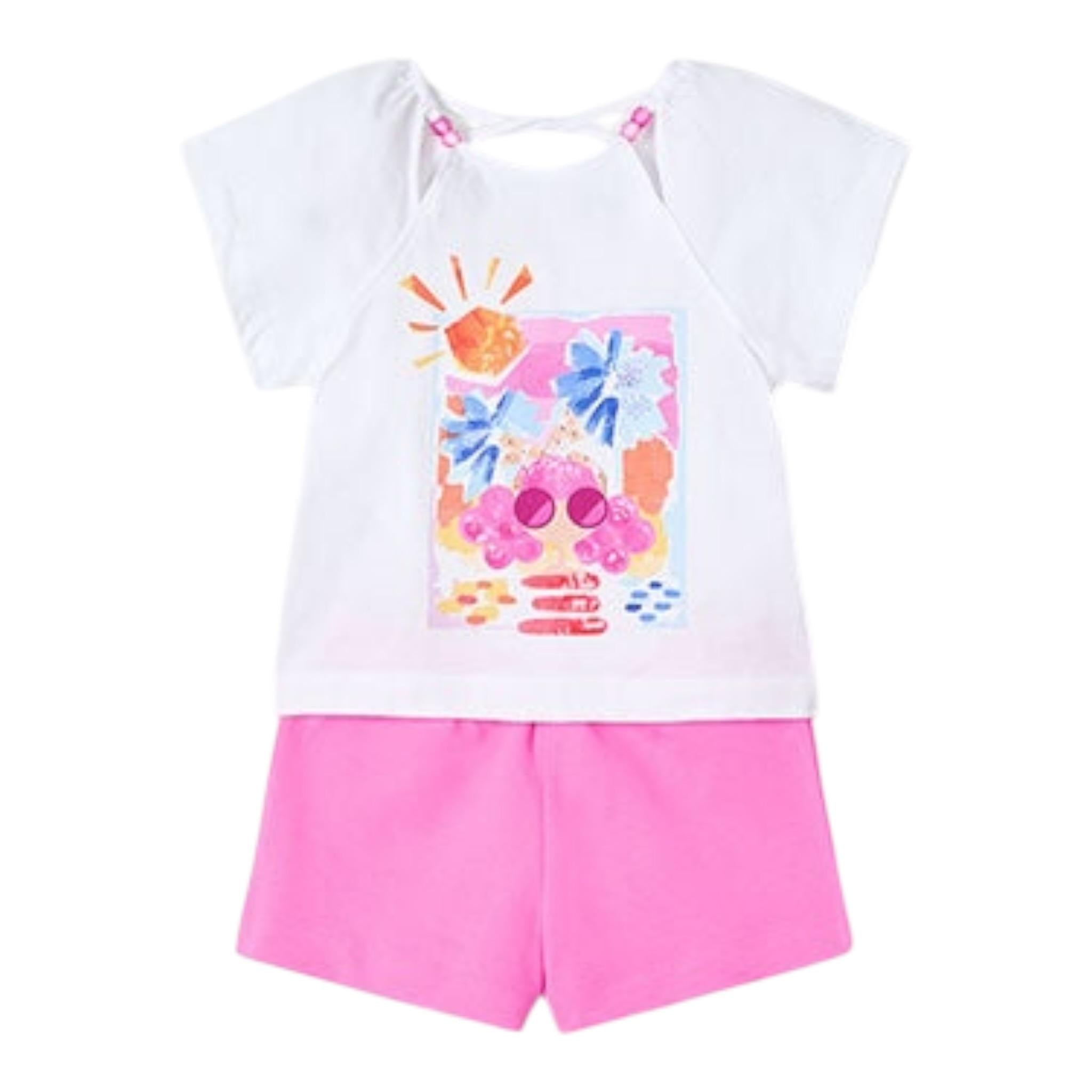 Mayoral Completo 2 Pezzi T-Shirt-Short  per Bambina 32133 BIANCO MAYORAL 