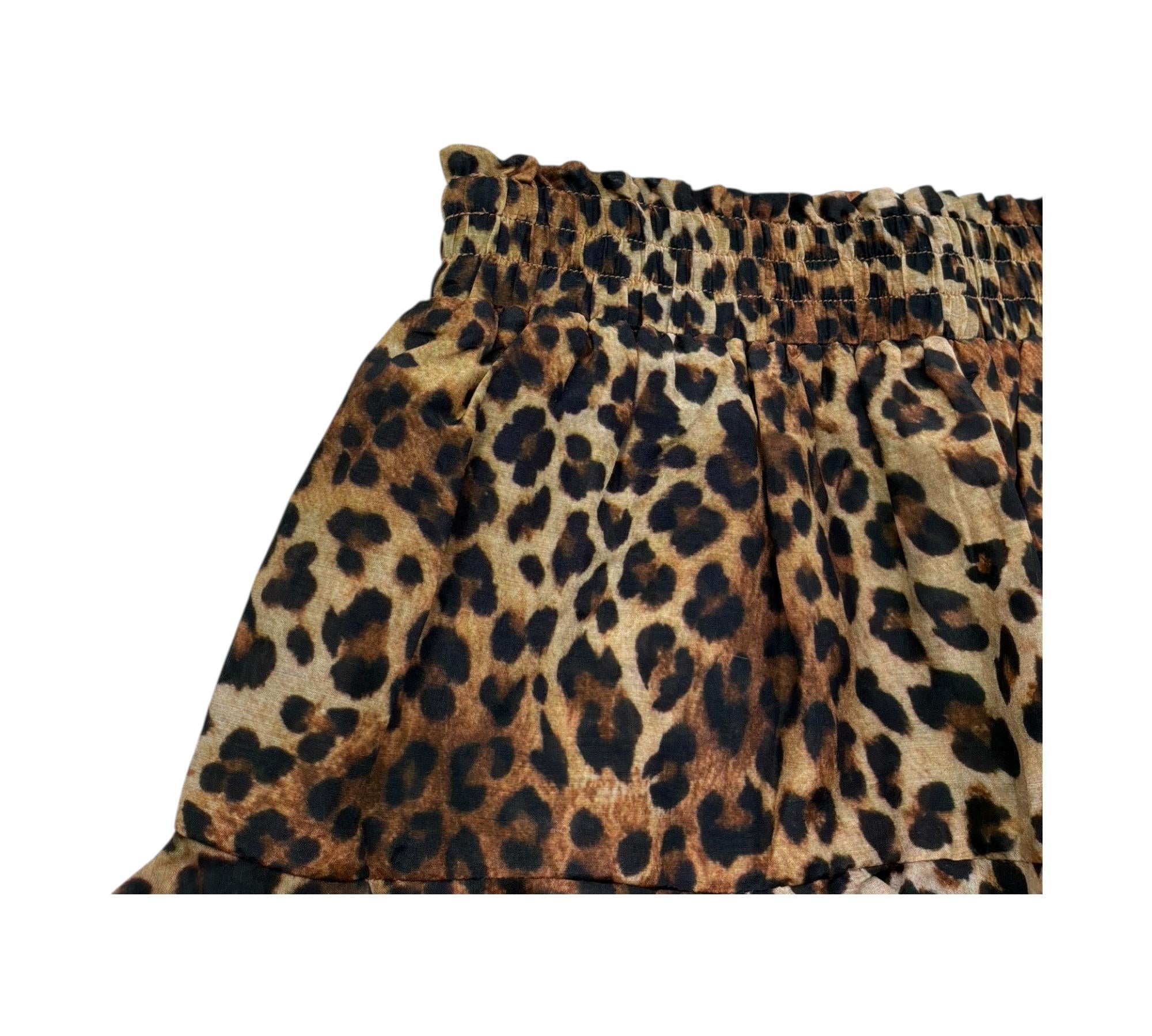 Saint Barth Gonna Stampa Fantasia Maculata per Bambina EIVISSAJR MARRONE SAINT BARTH 