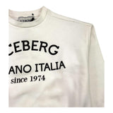 ICEBERG felpa chiusa girocollotinta unita con stampa logo Panna per Bambina MFICE5334JX PANNA ICEBERG 