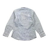 Nupkeet Camicia Tinta Unita Con Fantasia A Righe Bianco Per Bambino