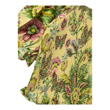 Fun & Fun Top Mezza Manica Stampa Fantasia Verde per Bambina
