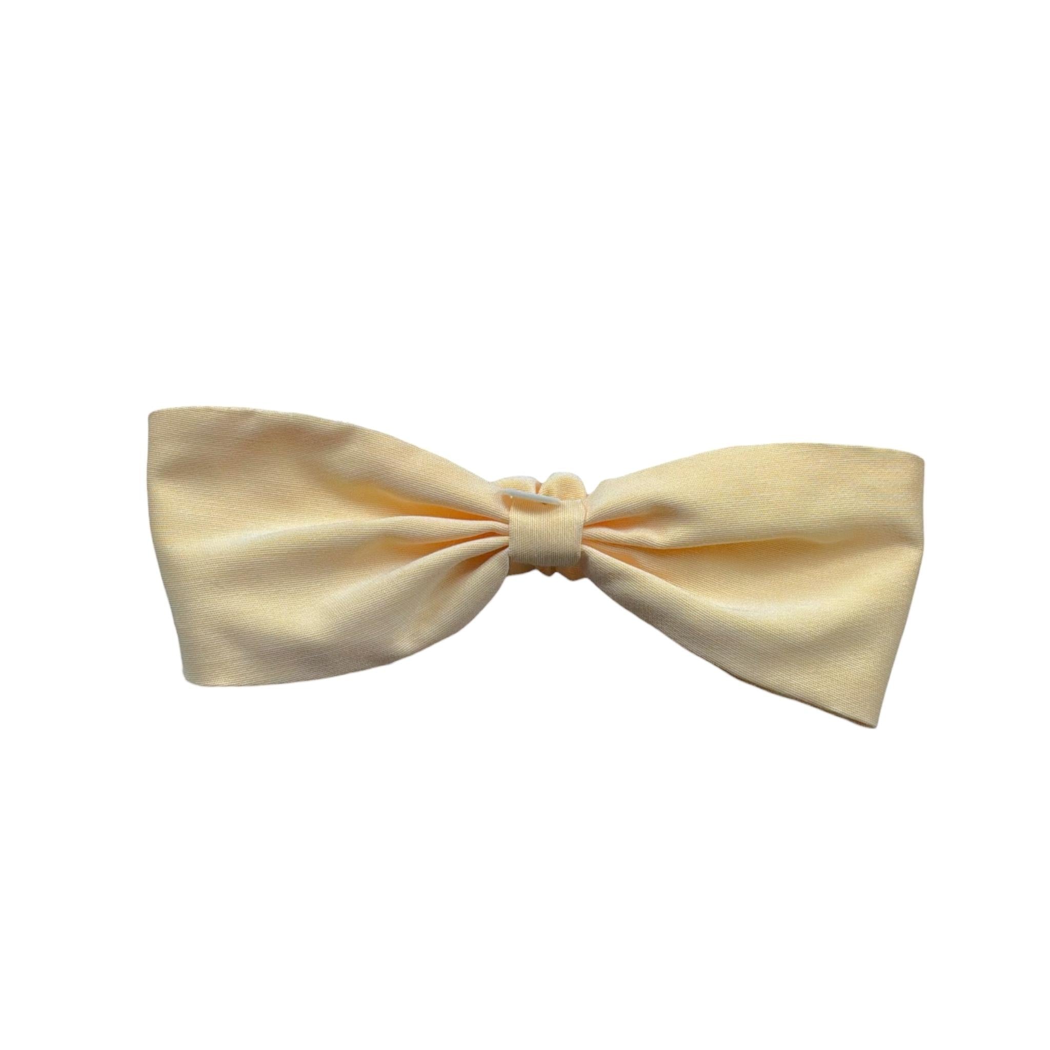 Le Bebe' Fascia Tinta Unita con Fiocco per Neonata LBG6404 GIALLO LE BEBE' 