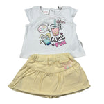 Guess Completo 2 Pezzi T-Shirt-Gonna per Neonata A4GG18K6YW4 BIANCO/GIALLO GUESS 