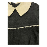 ZHOE & TOBIAH abito tinta unita con colletto Nero per Neonata KTT18 NERO ZHOE & TOBIAH 