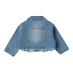 Minibanda Giubbino In Denim Tinta Unita per Neonata 36729 AZZURRO MINIBANDA 