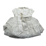 Colori Chiari Abito Mezza Manica tinta unita con Tulle Bianco per Neonata FN1053523232 BIANCO COLORI CHIARI 