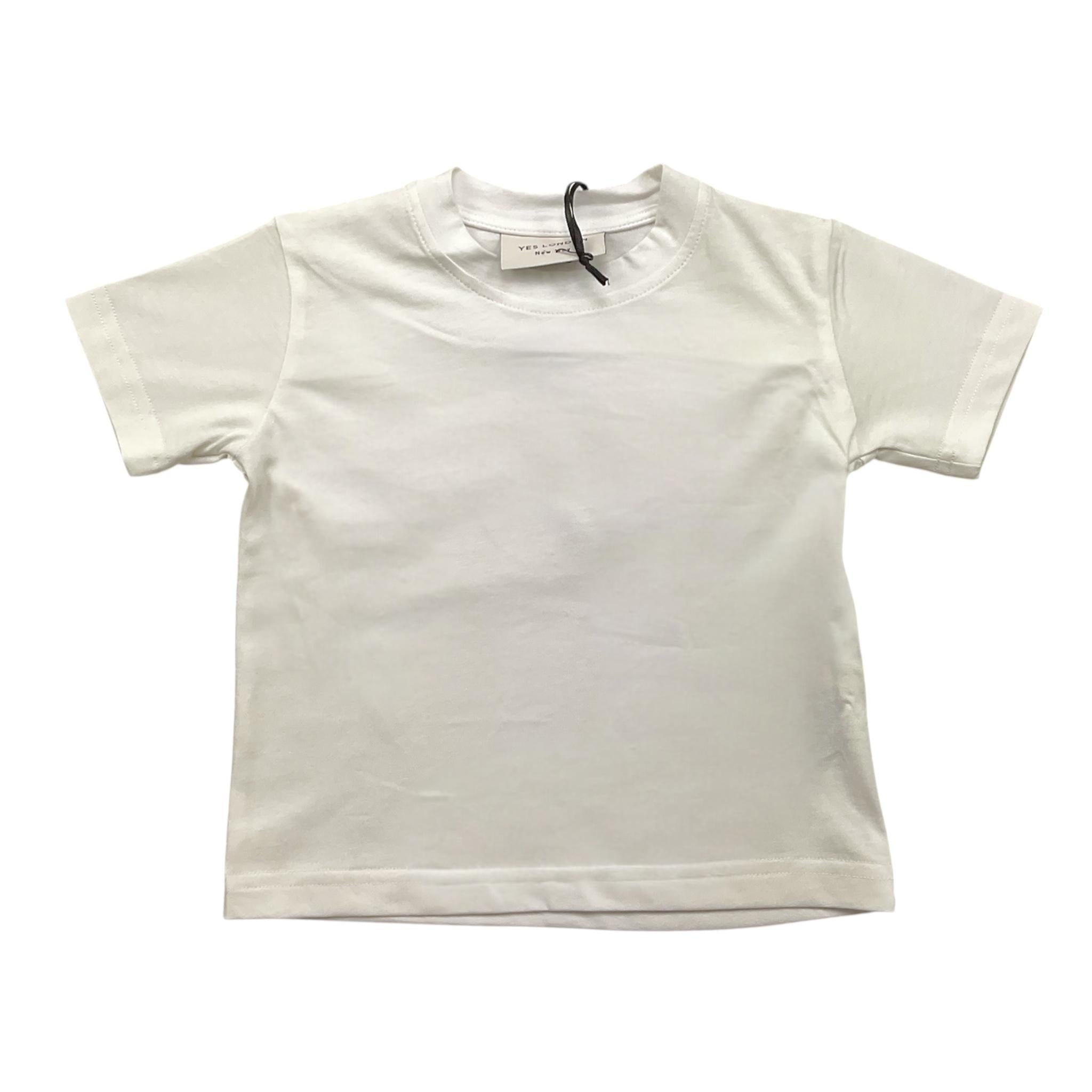 YES LONDON t-shirt girocollo tinta unita  Bianco per Neonato JR2111X BIANCO YES LONDON 