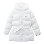 DSQUARED2 giubbino tinta unita con cappuccio Bianco per Bambina DQ1734 BIANCO DSQUARED2 