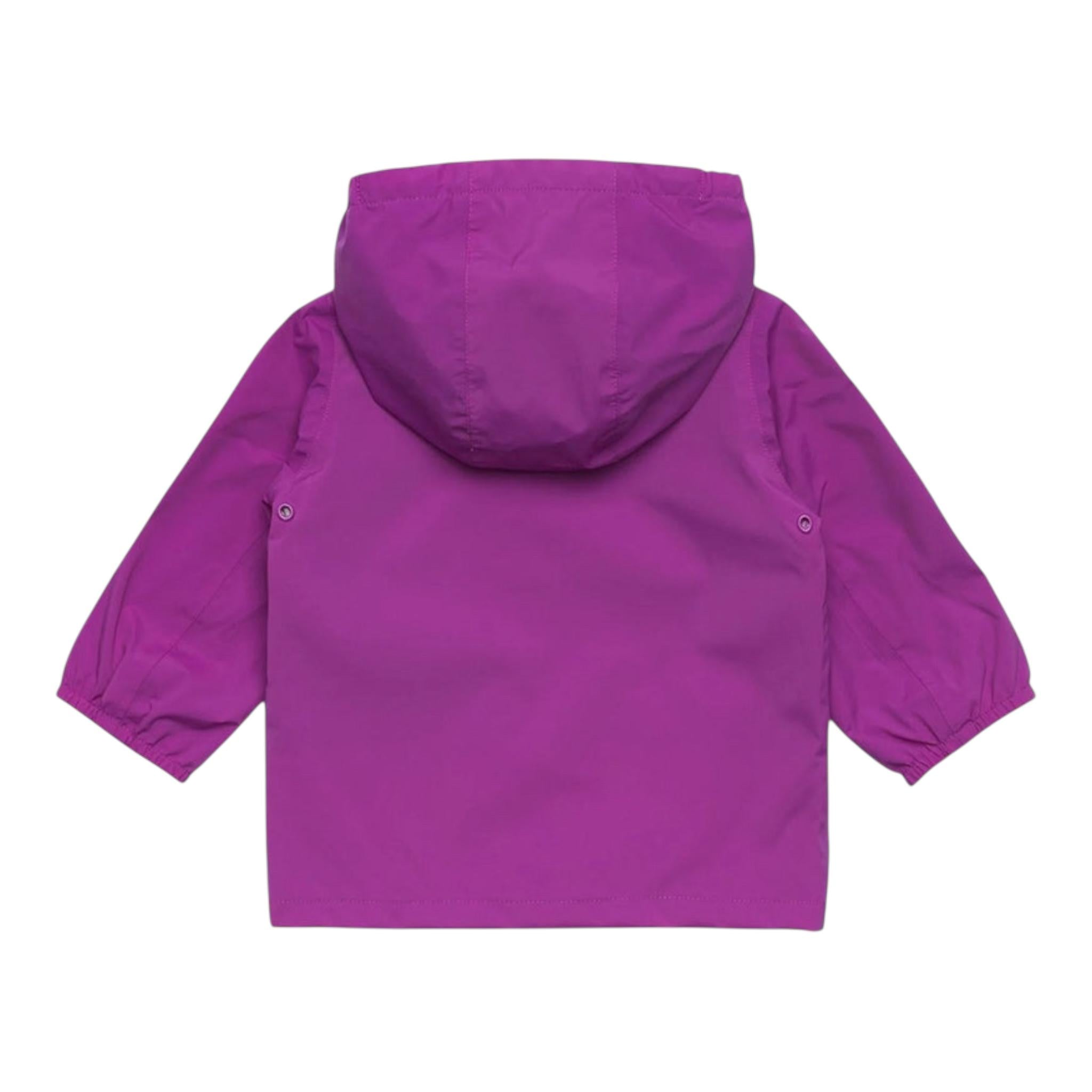 K-Way Giubbino Tinta Unita con Zip E Cappuccio per Neonata K2148NWN VIOLA K-WAY 