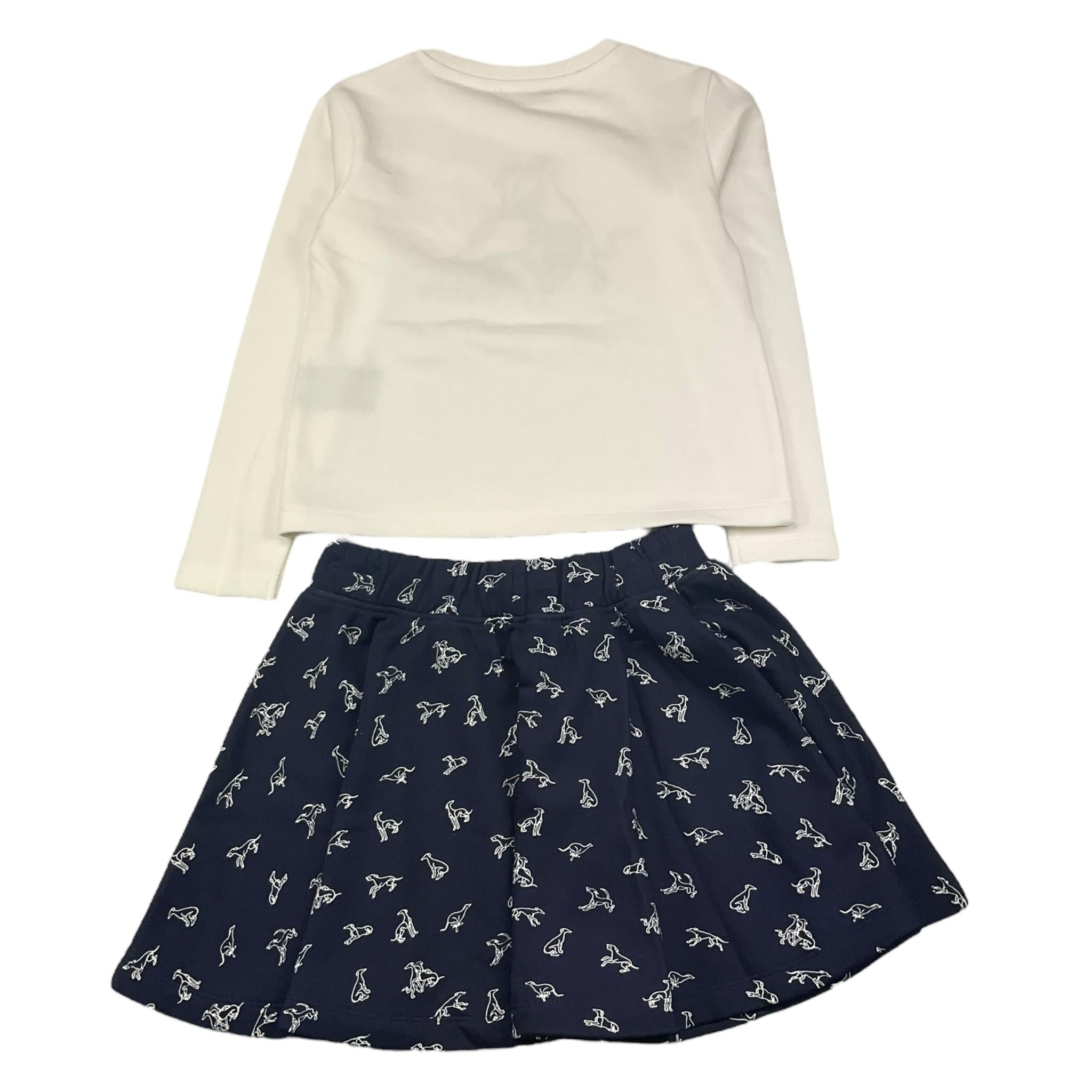 TRUSSARDI completo 2 pezzi shirt-gonna bicolore Bianco/blu per Bambina TGA25038CF BIANCO/BLU TRUSSARDI 