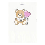 Moschino Abito Tinta Unita con Stampa per Neonata MDV0C7 BIANCO MOSCHINO 