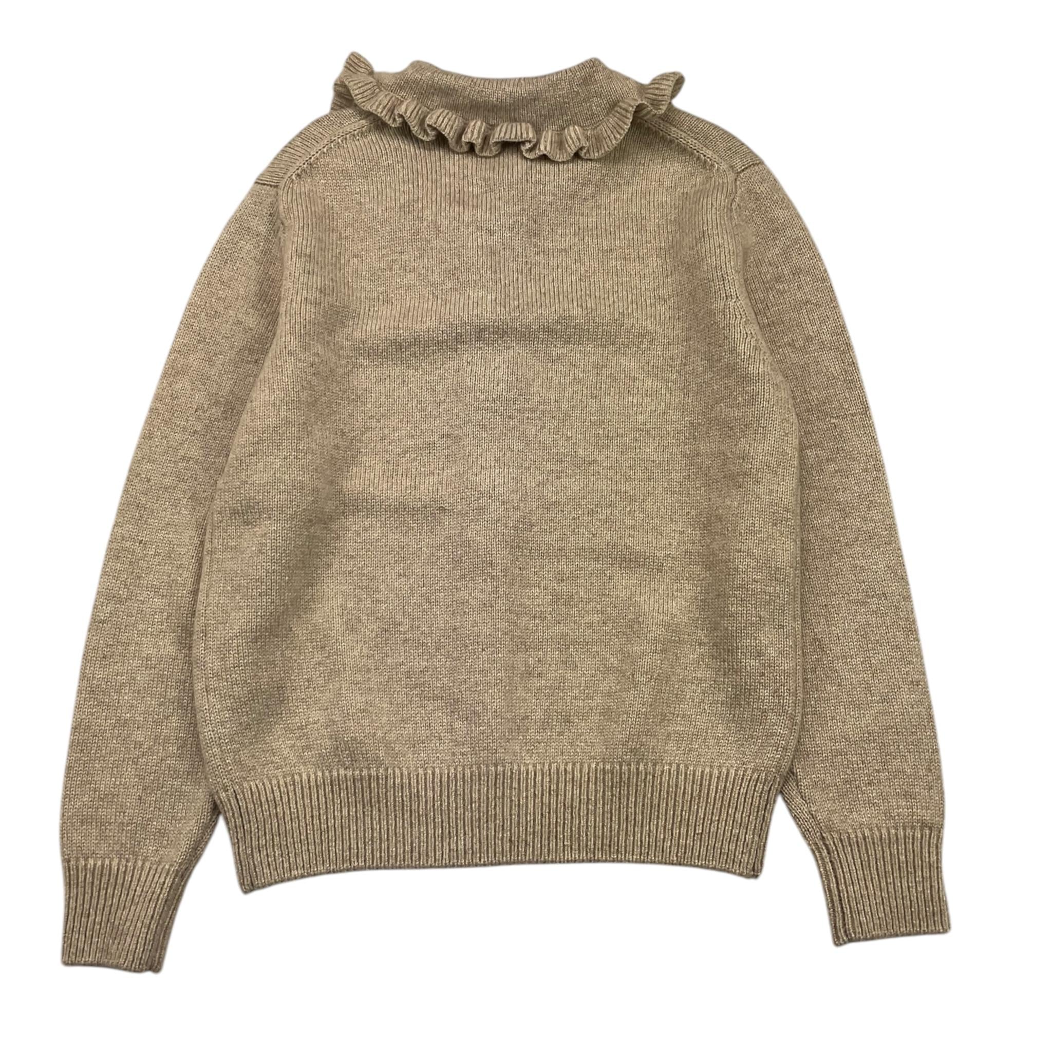 SAINT BARTH cardigan tinta unita con bottoni Fango per Bambina ORA0001 FANGO SAINT BARTH 