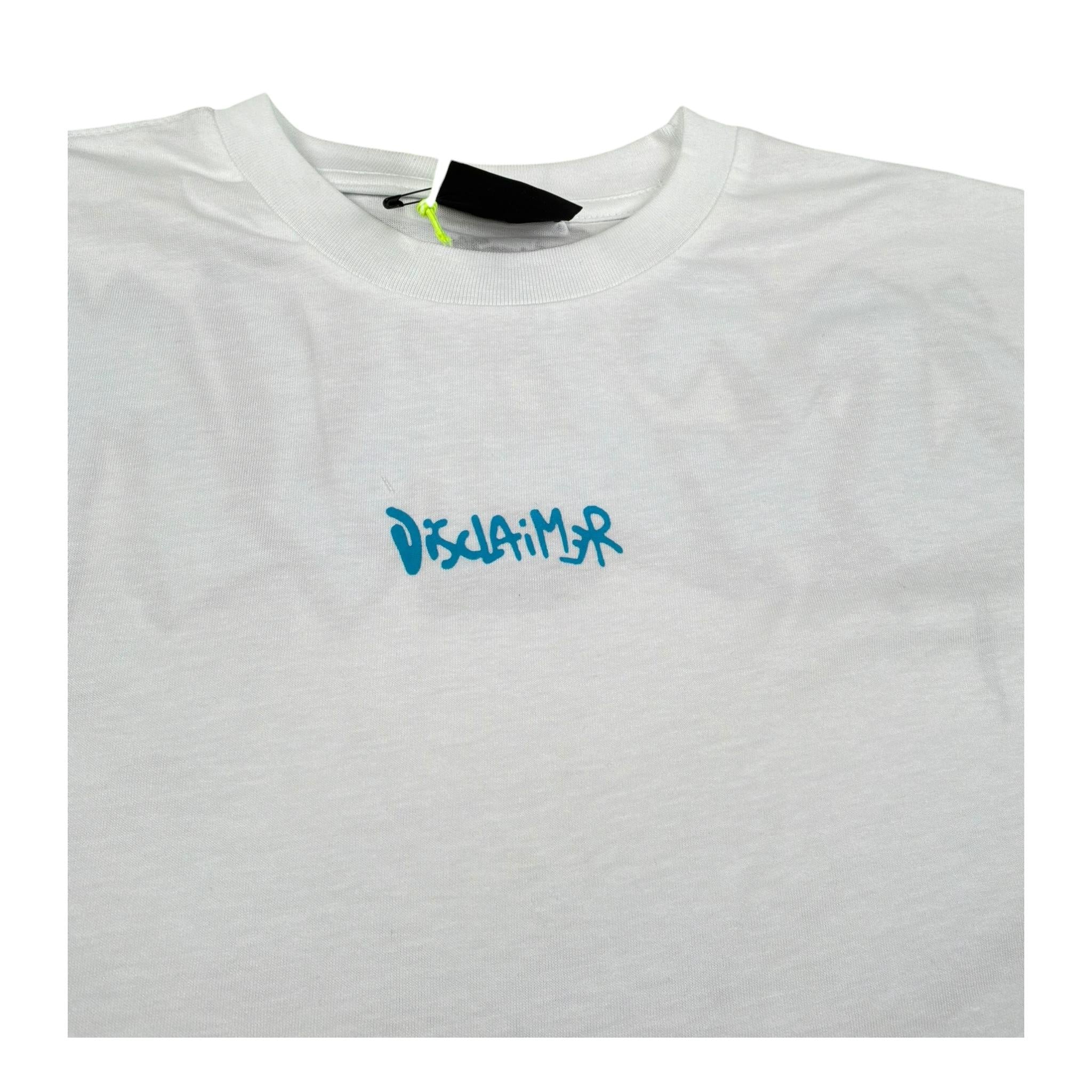 Disclaimer T-Shirt Girocollo Tinta Unita con Stampa per Bambino 25EDK58407 BIANCO DISCLAIMER 