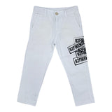 G2Firenze Pantalone Tinta Unita Con Elastico In Vita Bianco Per Bambino