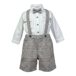 Barcellino Completo 3 Pezzi Camicia-Bermuda-Papillon per Neonato 110606 BIANCO BARCELLINO 