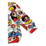 Mousse Felpa Girocollo Tinta Unita con Fantasia per Bambina SKFG375 BIANCO MOUSSE 