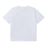 Stella Mccartney T-Shirt Girocollo Tinta Unita Cn Stampa In Contrasto Bianco Per Neonato