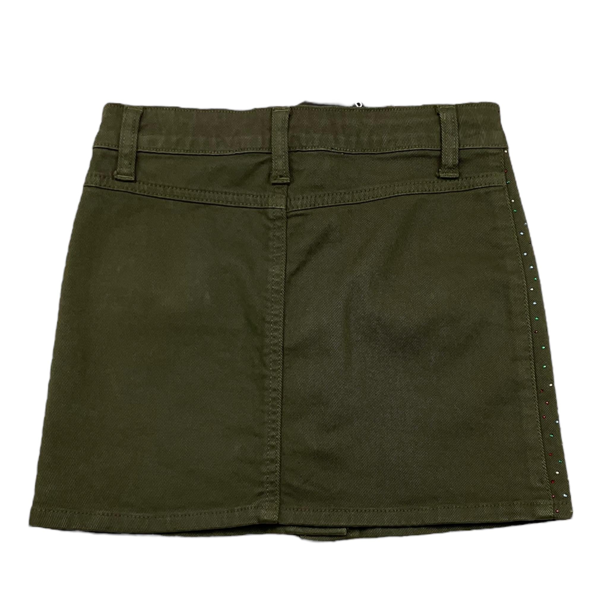 JOHN RICHMOND gonna in denim tinta unita brillantinata Verde per Bambina RGA2514GO VERDE JOHN RICHMOND 