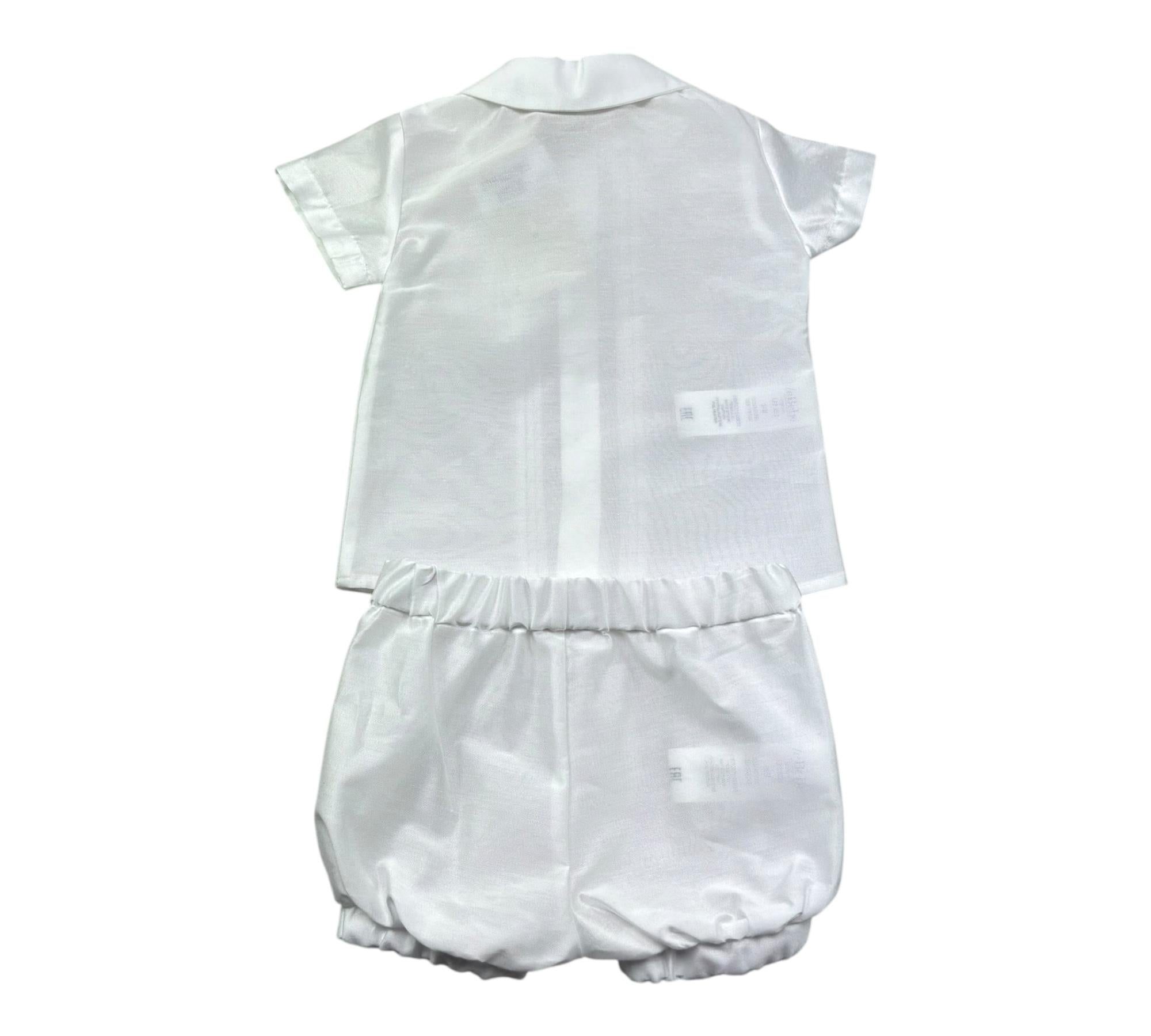 Le Bebe Completo 2 Pezzi Camicia-Culotte per Neonato LBB5323 BIANCO LE BEBE 