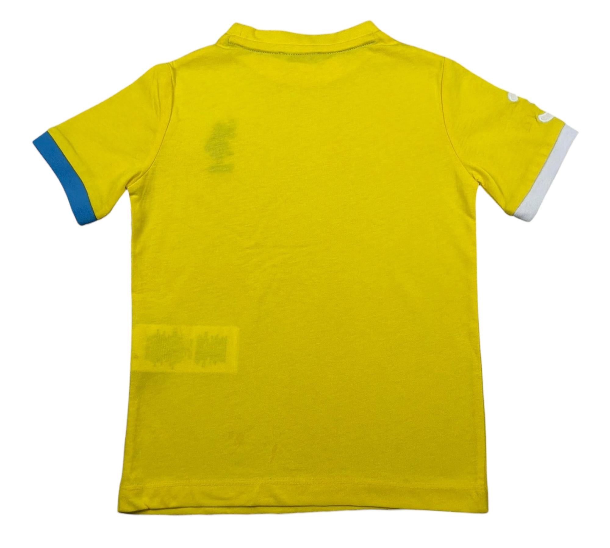 U.S. Polo Assn T-Shirt Girocollo Tinta Unita con Logo per Bambino US41554004 GIALLO U.S. POLO ASSN 