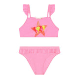 Billieblush Costume 2 Pezzi Tinta Unita Fascia-Slip Rosa Per Bambina