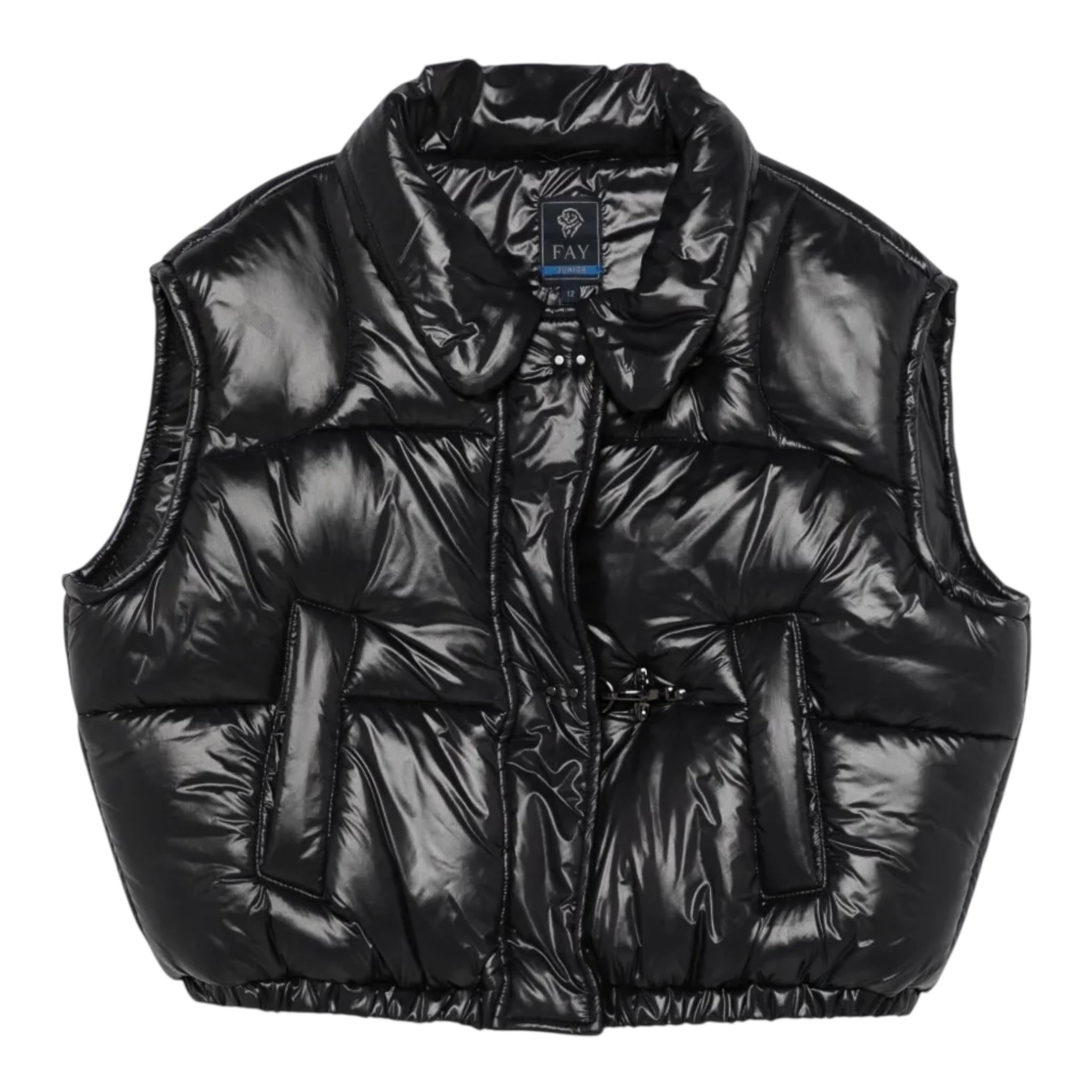 FAY smanicato tinta unita Nero per Bambina FV2B32 NERO FAY 