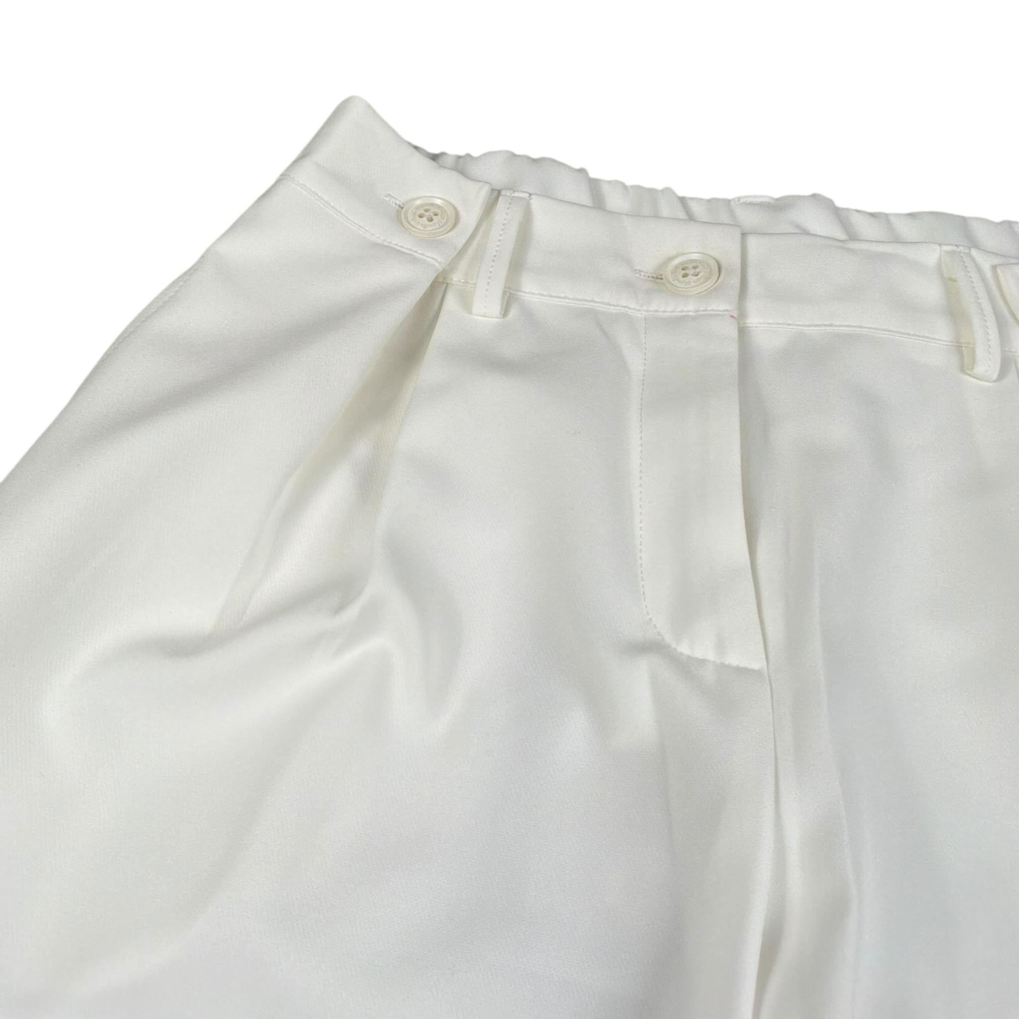 Manila Grace Pantalone Tinta Unita Modello Palazzo per Bambina MG2749 BIANCO MANILA GRACE 