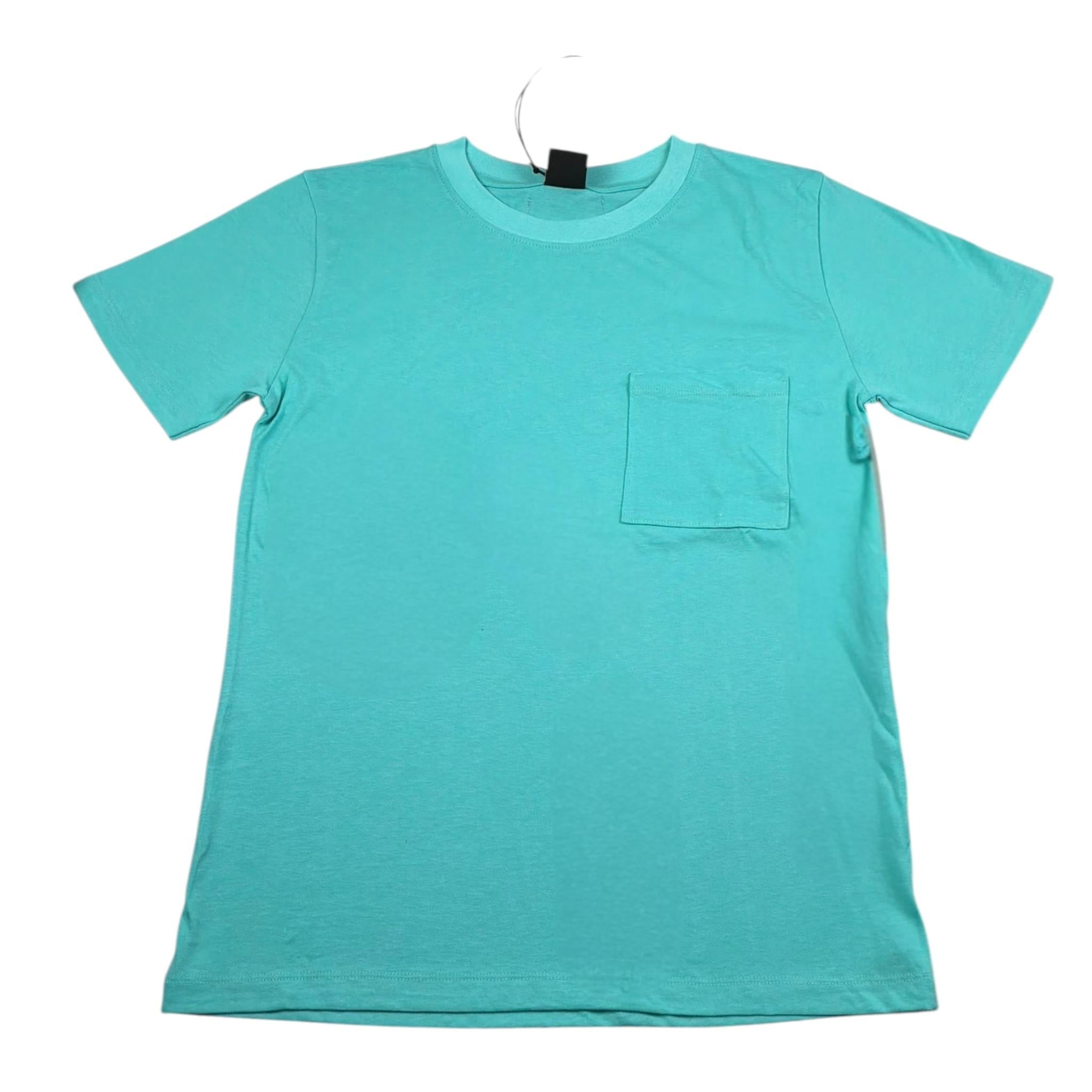 4Giveness T-Shirt Tinta Unita Girocollo per Bambina FGC4077 VERDE ACQUA 4GIVENESS 