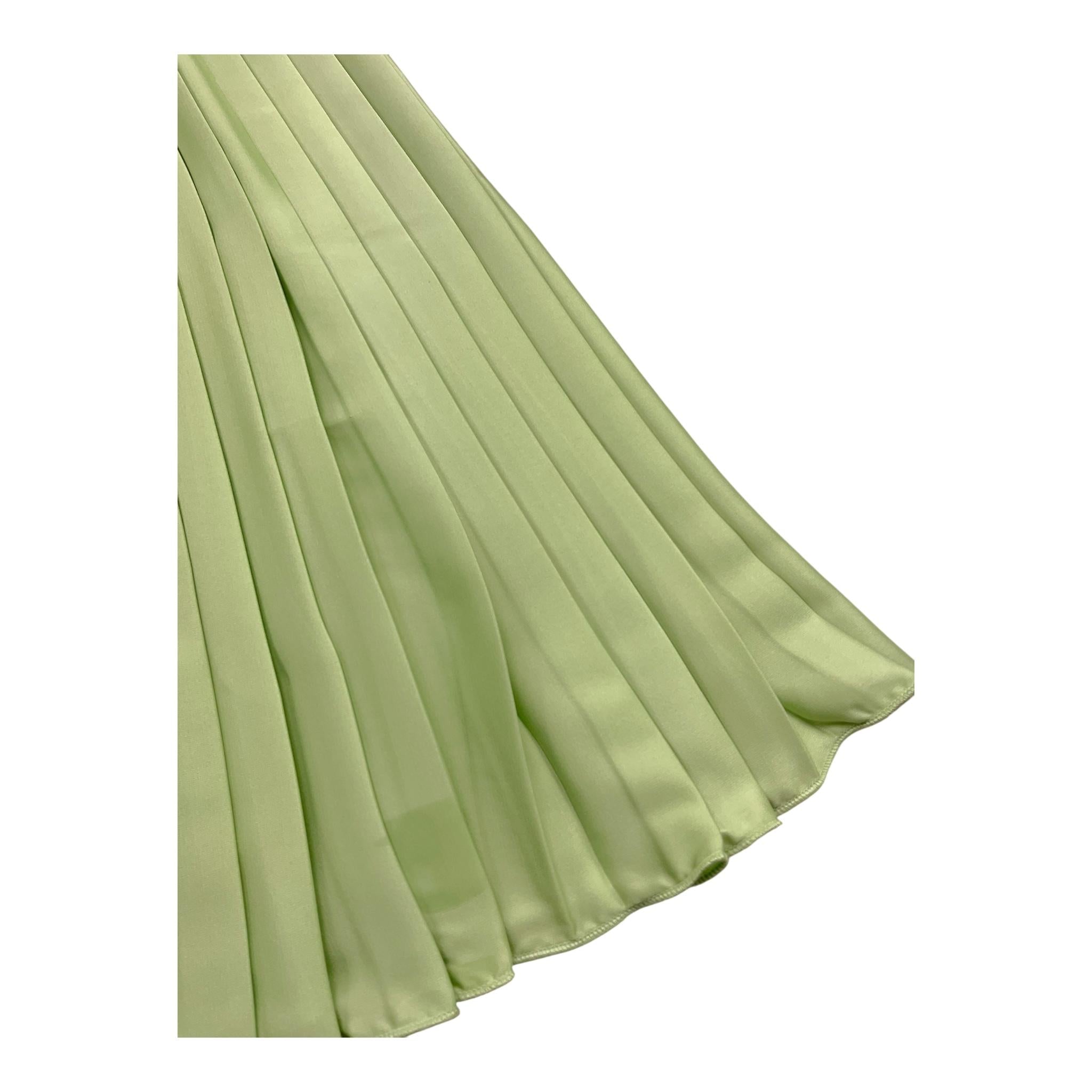 Vicolo Gonna Tinta Unita con Plisset per Bambina 3145G00086 VERDE VICOLO 