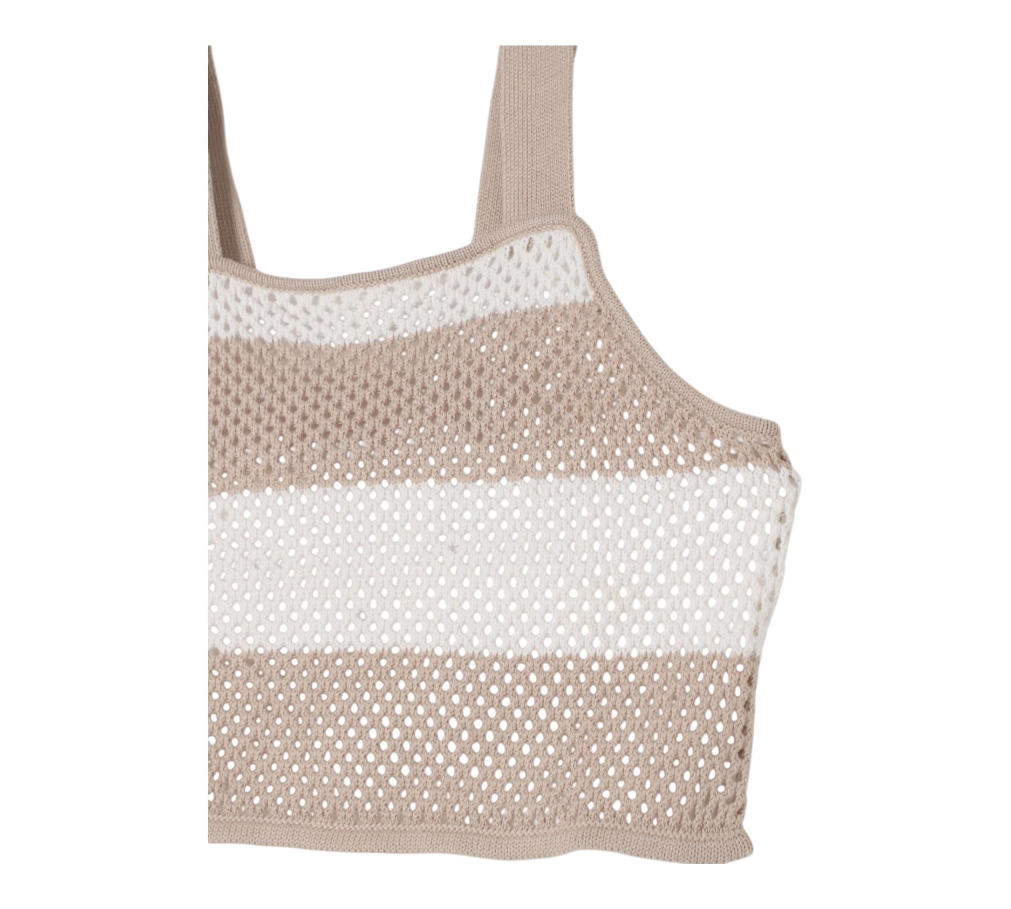 Max&Co. Top Giromanica Fantasia A Righe per Bambina MX01822X BIANCO/BEIGE MAX&Co. 