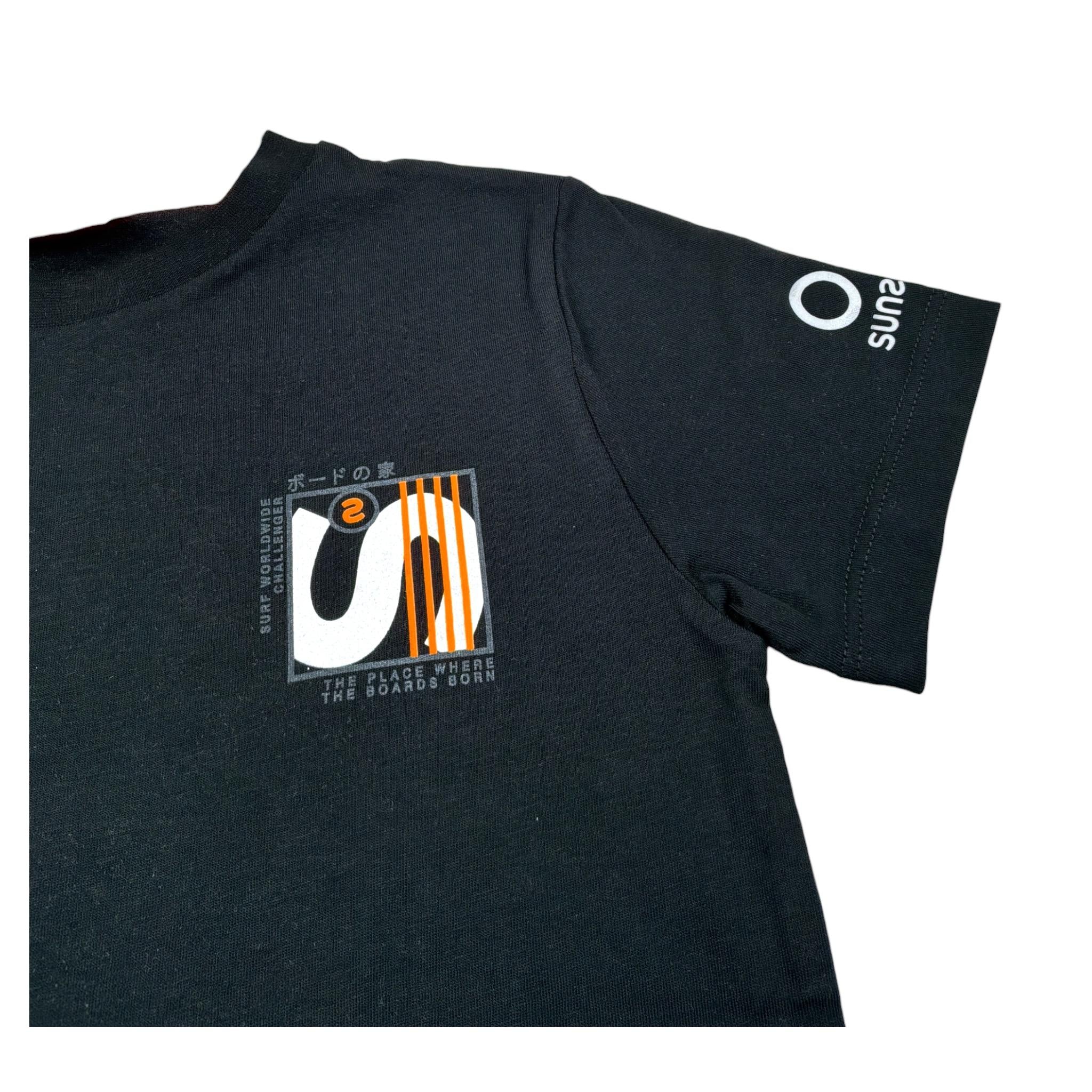 Suns T-Shirt Girocollo tinta unita con Logo Nero per Bambino TSS5119U NERO SUNS 