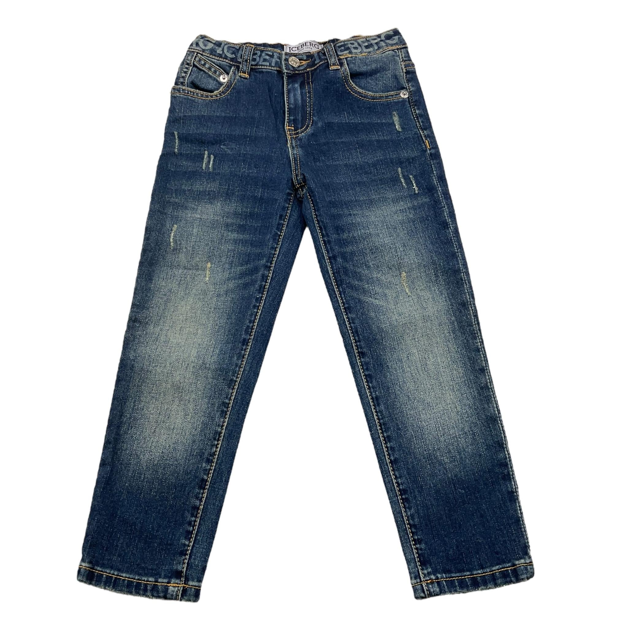 ICEBERG jeans tinta unita con girovita regolabile Blu per Bambino PTICE5306B BLU ICEBERG 