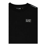Emporio Armani T-Shirt Girocollo Tinta Unita con Logo per Bambino 7B000054 NERO EMPORIO ARMANI 