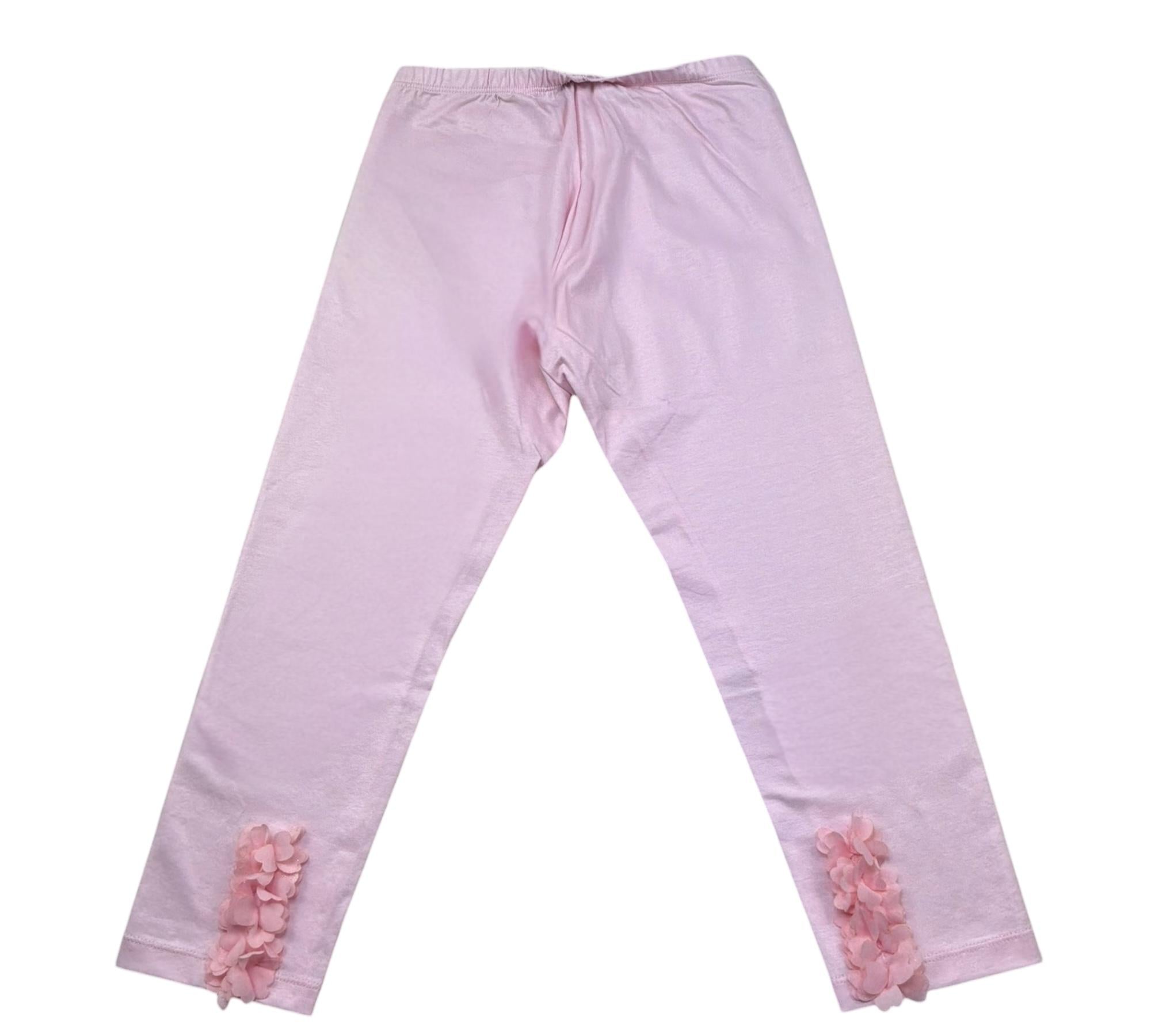Monnalisa Leggins Tinta Unita con Applicazioni per Bambina 173414 ROSA MONNALISA 