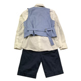 Mai'S Kids Completo 4 Pezzi Camicia-Gilet-Pantalone-Papillon per Bambino ROMEO AZZURRO MAI'S KIDS 