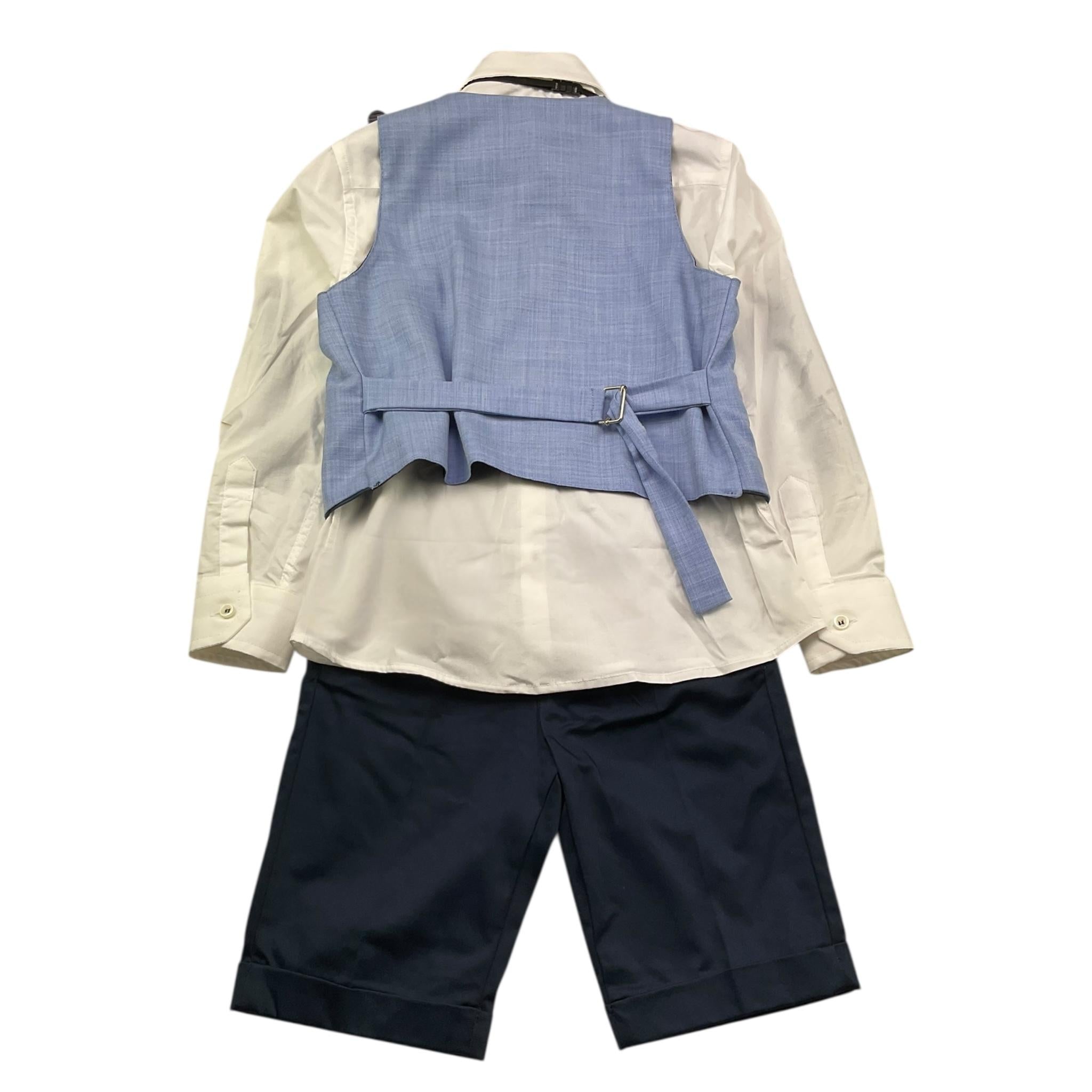 Mai'S Kids Completo 4 Pezzi Camicia-Gilet-Pantalone-Papillon per Bambino ROMEO AZZURRO MAI'S KIDS 